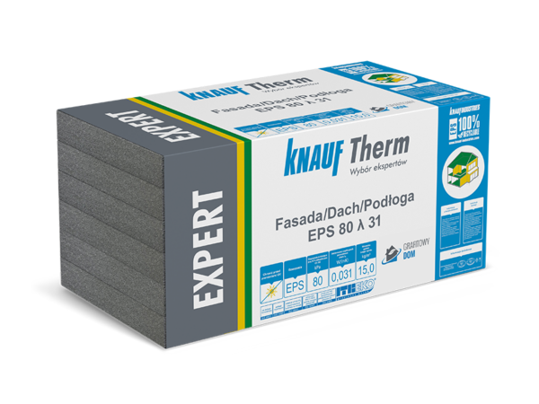KNAUF Therm EXPERT Fasada/Dach/Podłoga EPS 80 λ 31